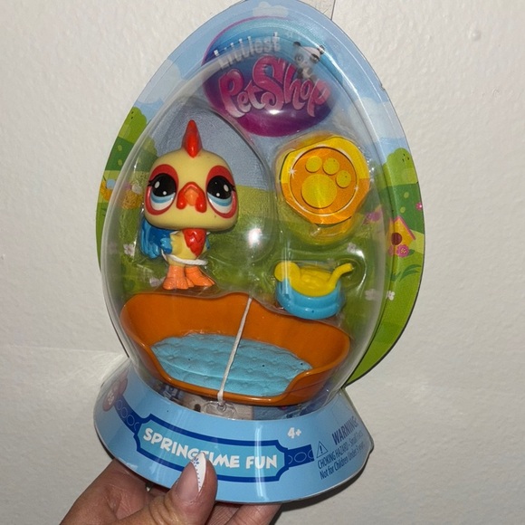 Littlest Pet Shop Series 3 LPS G7 Springtime Fun Egg Rooster #58 Easter NEW - Picture 2 of 5